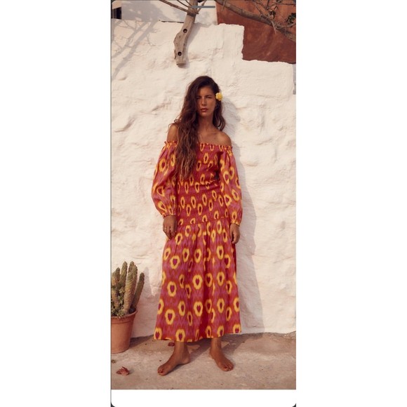 ZARA BLOGGER FAVORITE COTTON MIDI DRESS - Picture 3 of 15